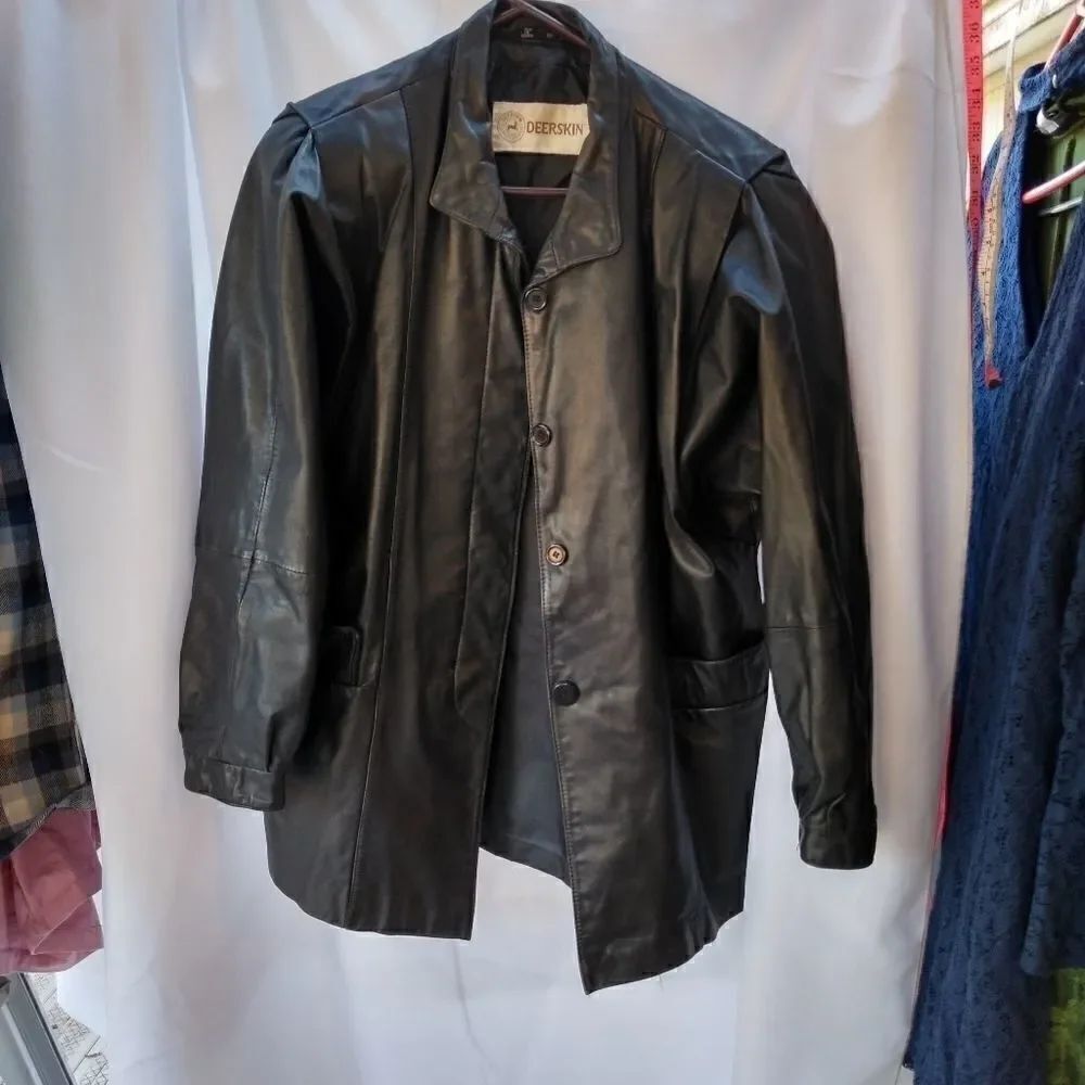 Deerskin leather jacket